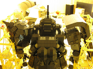 Illustration for article titled Massive Lego Mecha Can Probably Kill Humans, then Drink Ten Packs of Good Ole Fortran